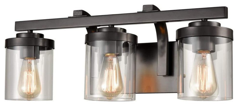 3 Light Wall Lights With Oil Rubbed Bronze Finish Vintage Industrial Wall Sconce