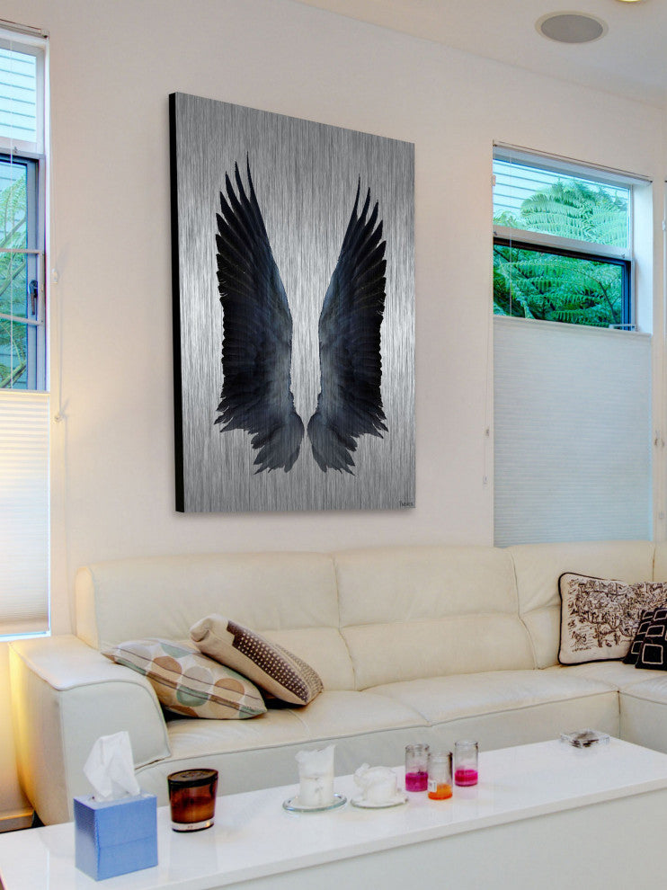 "Black Wings" Print on Brushed Aluminum, 24"x36"