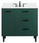 Elegant Decor Baldwin Bathroom Vanity Green