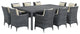Summon 11-Piece Outdoor Patio Sunbrella Dining Set