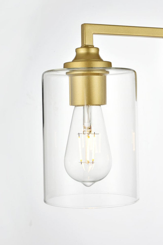 Elegant Lighting LD7315W33 Mayson 4 Light 10" Tall Bathroom - Chrome / Clear