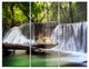 "Huai Mae Kamin Waterfall Photo" Metal Wall Art, 3 Panels, 36"x28"