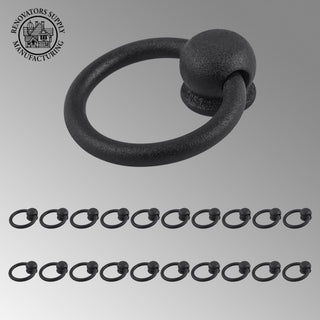 Cabinet Ring Pulls Mission Black Wrought Iron Pack of 20 |