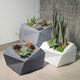 Origami Indoor/Outdoor Geometric All-Weather Planter - 23'' (Caviar Black)