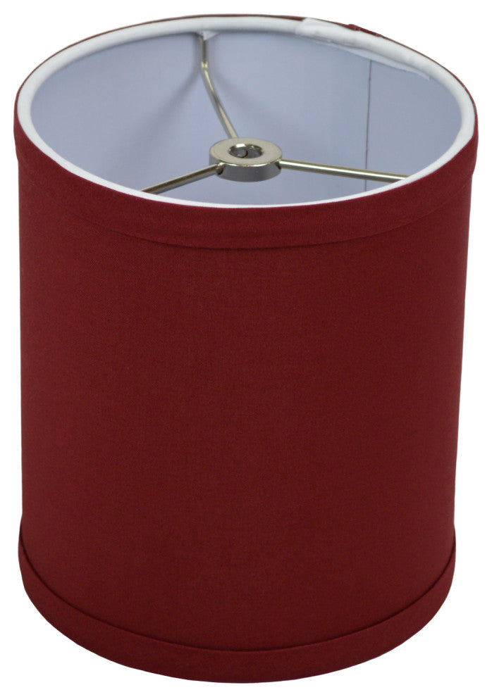 Fenchel Shades 6"x6"x7" Spider Attachment Drum Lamp Shade, Linen Brick