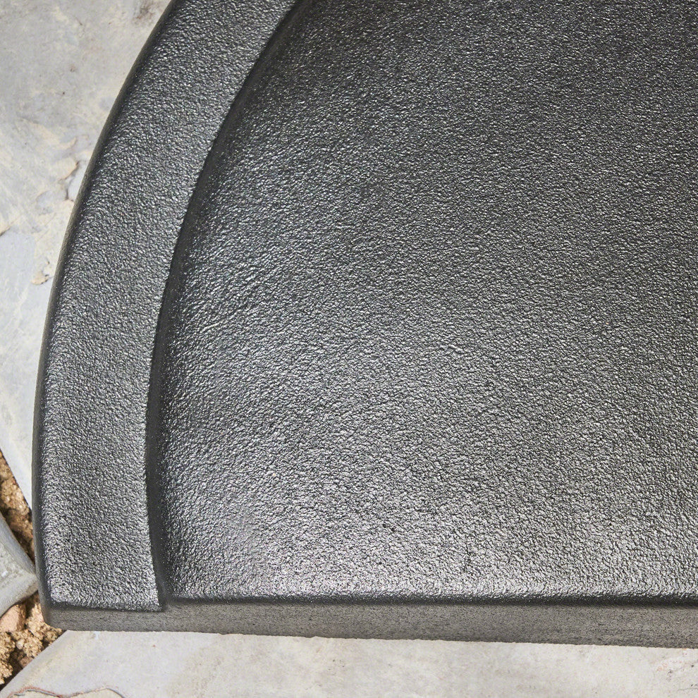 Olive Outdoor 25lb Concrete Half Round Umbrella Base