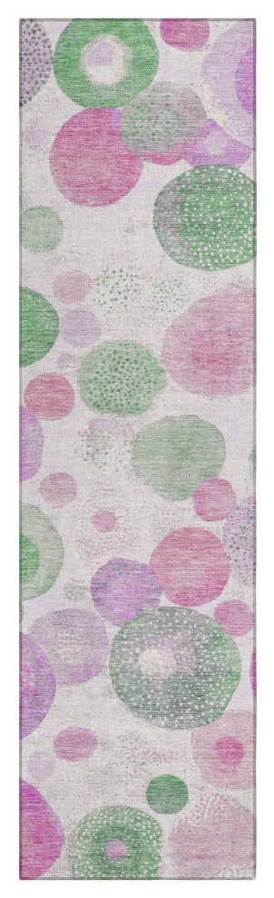 Machine Washable Indoor/Outdoor Chantille ACN1896 Pink 2'3" x 7'6" Runner Rug