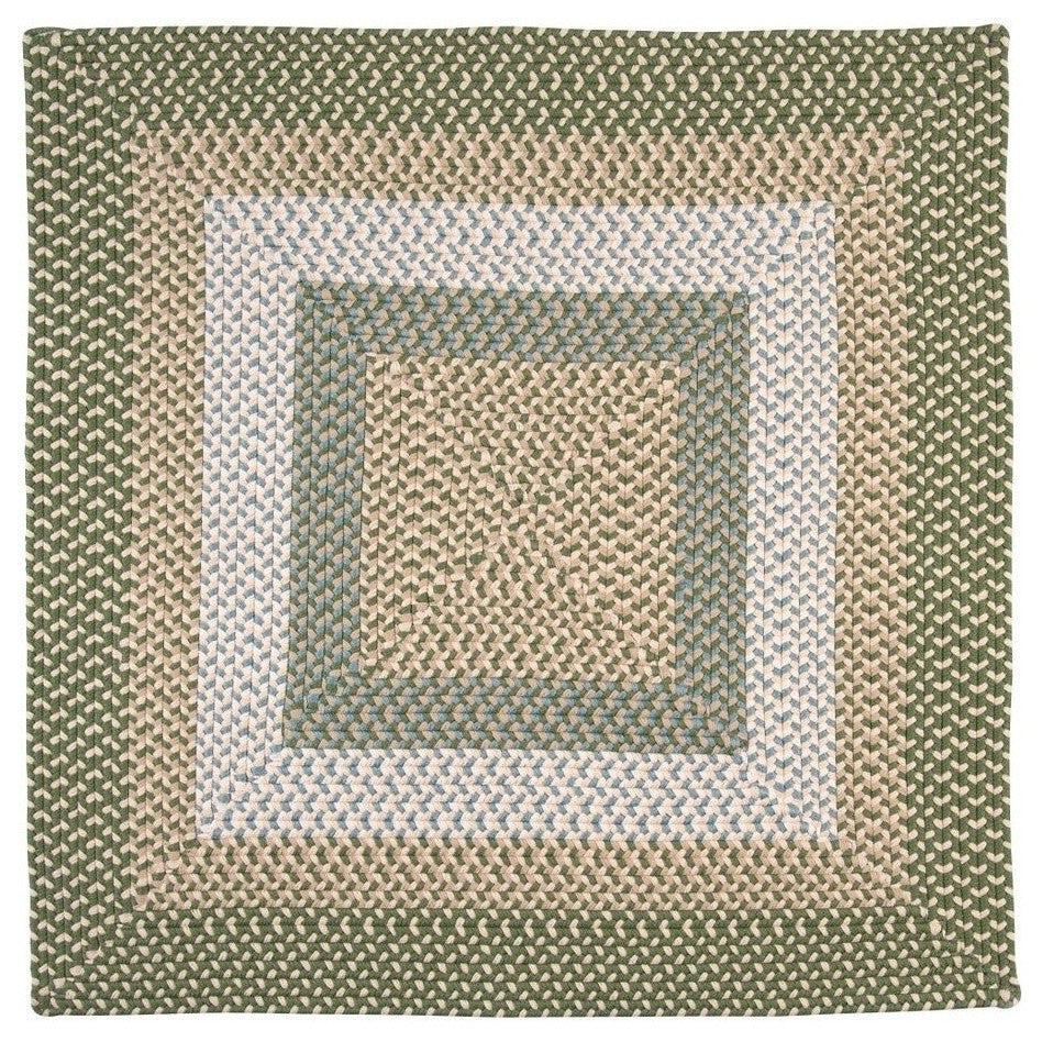 Colonial Mills Montego MG19 Lily Pad Green Indoor/Outdoor Area Rug, Square 4'x4'