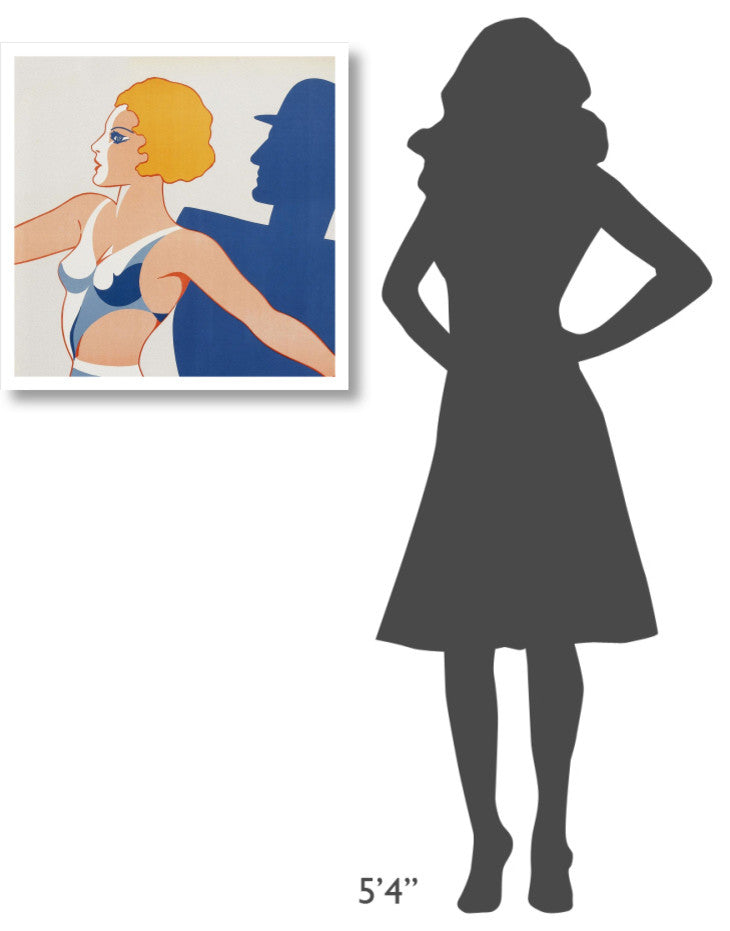 "Vintage Film Posters: Tango Movies "Tangoflickan" - Detail" Print, 26"x26"