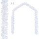 vidaXL Christmas Garlands 4-Piece White 106.2" PVC