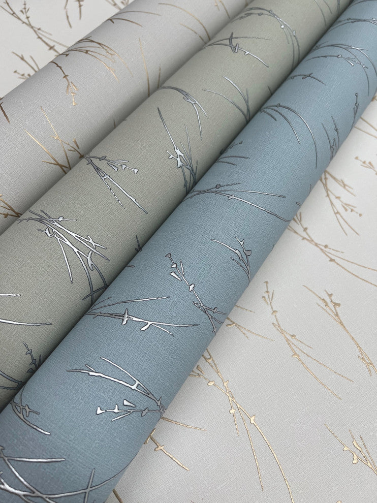 Eucalyptus & Silver Sprigs Wallpaper