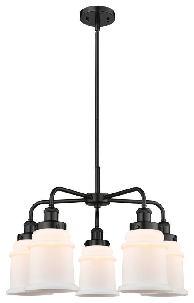 Innovations Canton 5 24" Chandelier Matte Black
