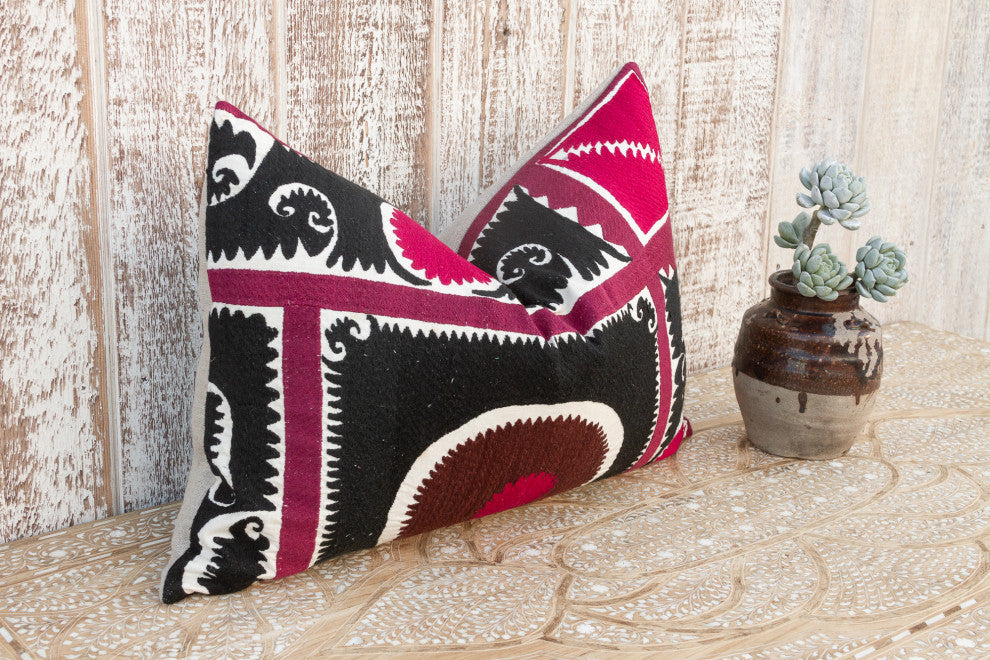 Amina Gul Suzani Lumbar Pillow