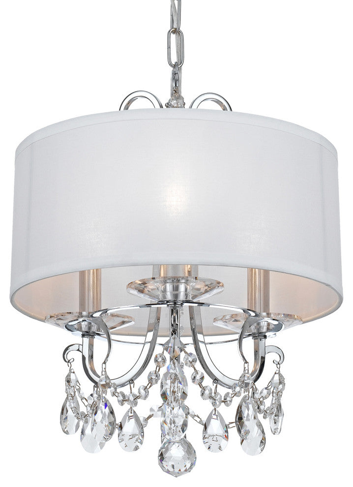 Othello 3-Light Mini Chandelier, Polished Chrome