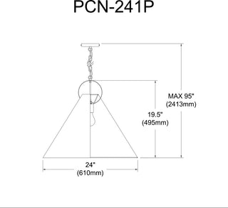 White Contemporary Pendant With Matte Black Metal