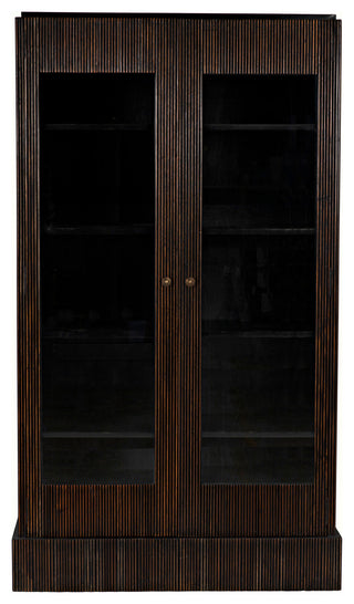 Noho Hutch, Hand Rubbed Black With Light Brown Trim