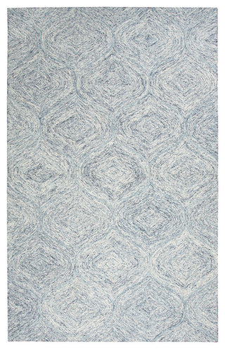 Rizzy Home Brindleton BR362A Blue Trellis Area Rug, Rectangular 9'x12'