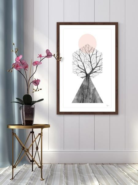 "Three Worlds" Framed Painting Print, 24"x36"