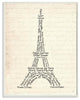 Eiffel Tower Typography Art Print on Wood