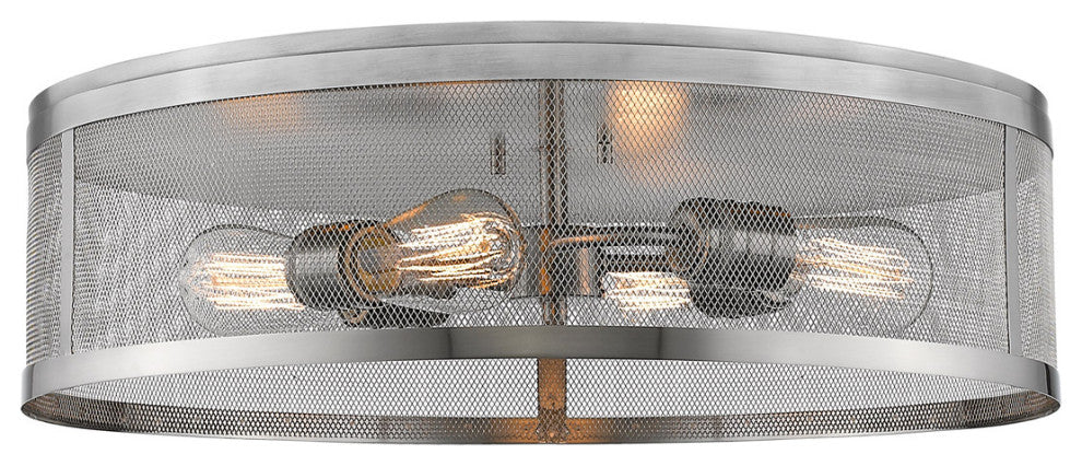 Meshsmith 4 Light Flush Mount in Brushed Nickel