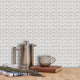 11 1/2"x12" Chevron Recycled Glass Tile, Steel