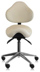 Ergonomic Task Mid Back Saddle Seat Side Office Chair, Beige