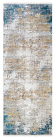 Surya Solar SOR-2301 3'x5' Rug, Sky Blue/Blue/Bright Yellow/White/Taupe/Gray