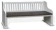Sunny Designs Carriage House 34" Slat Back Wood Bench in White/Dark Brown