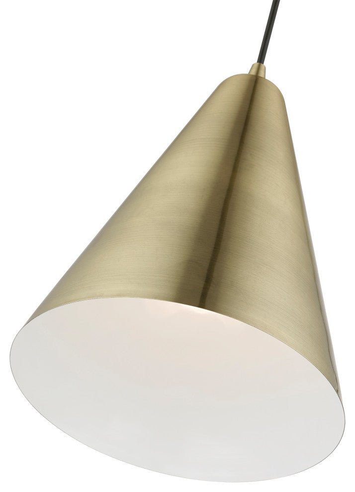 Livex Lighting 1 Light Antique Brass Pendant