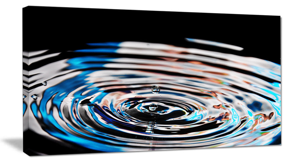 Beautiful Splash of Purple Water, Large Abstract Canvas Wall Art, 32"x16"