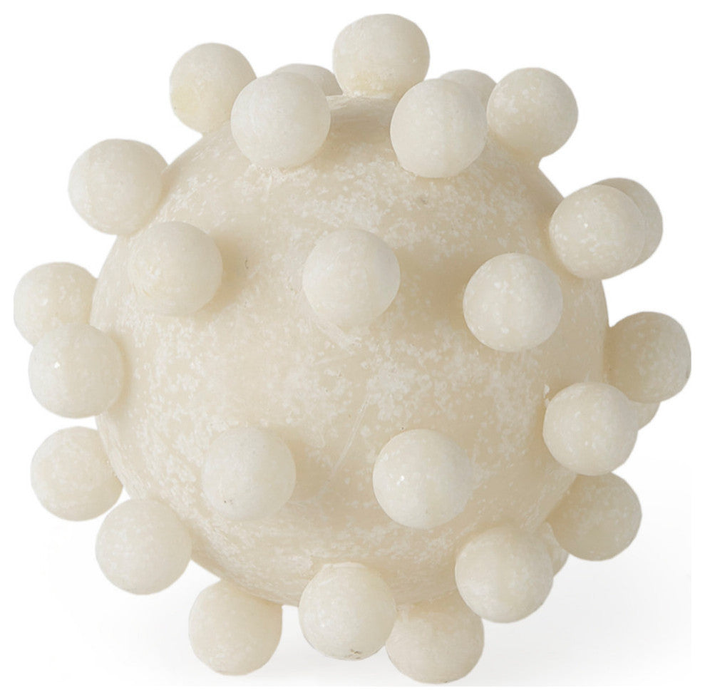 Malo 4.7Lx4.7Wx4.7H Cream Resin Small Sphere Decorative Object
