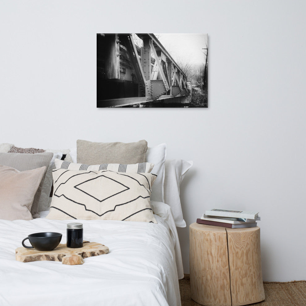 White Clay Creek Bridge Landscape Photo Canvas Wall Art Print, 24" X 36"