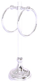 Pacific Grove 2 Ring Vanity Towel Ring with Dotted Accents, Polished Chrome