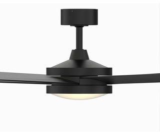 Brawn 64 inch Indoor/Outdoor Ceiling Fan with LED CCT Select Light Kit, Black