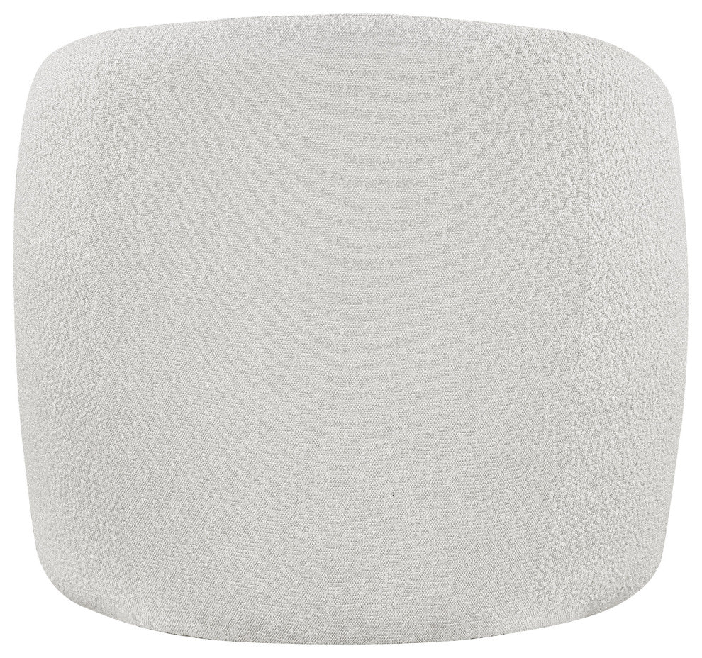 Acadia Boucle Fabric Upholstered Accent Chair, Cream