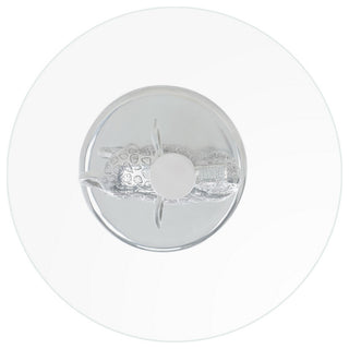 Safavieh GillaRound Giraffe Base Accent Table, Silver/Glass