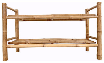 2 Shelf Bamboo Shoe Rack