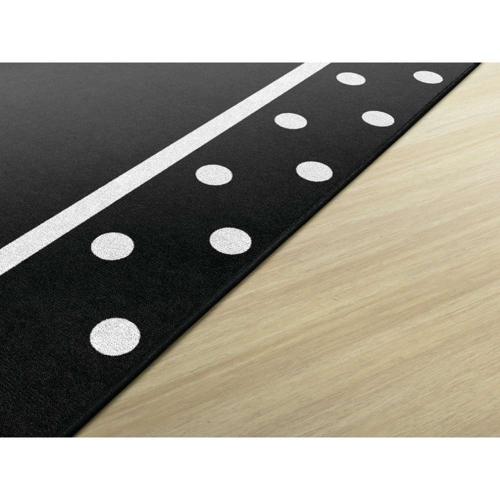 Flagship Carpets CA2009-28SG Simply Stylish Tropical B/W Polka Dot Border