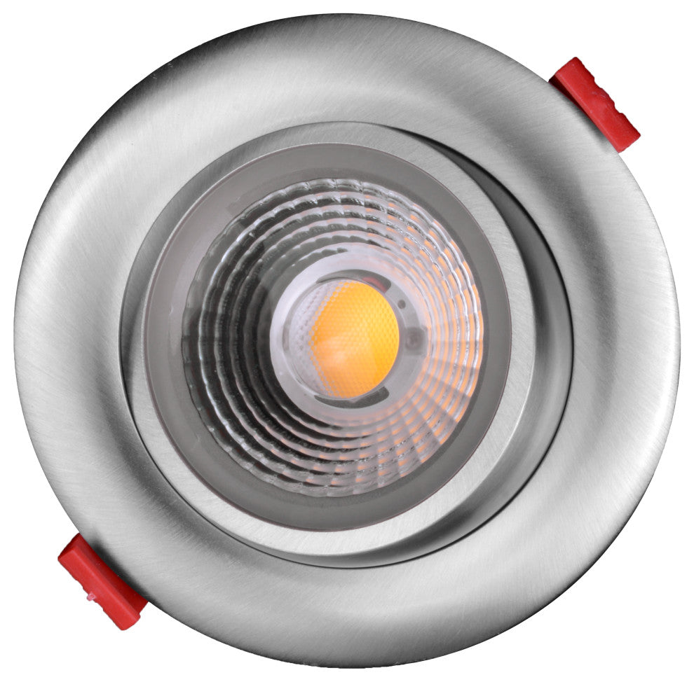 4" LED Gimbal Recessed Downlight, Nickel, 3000k