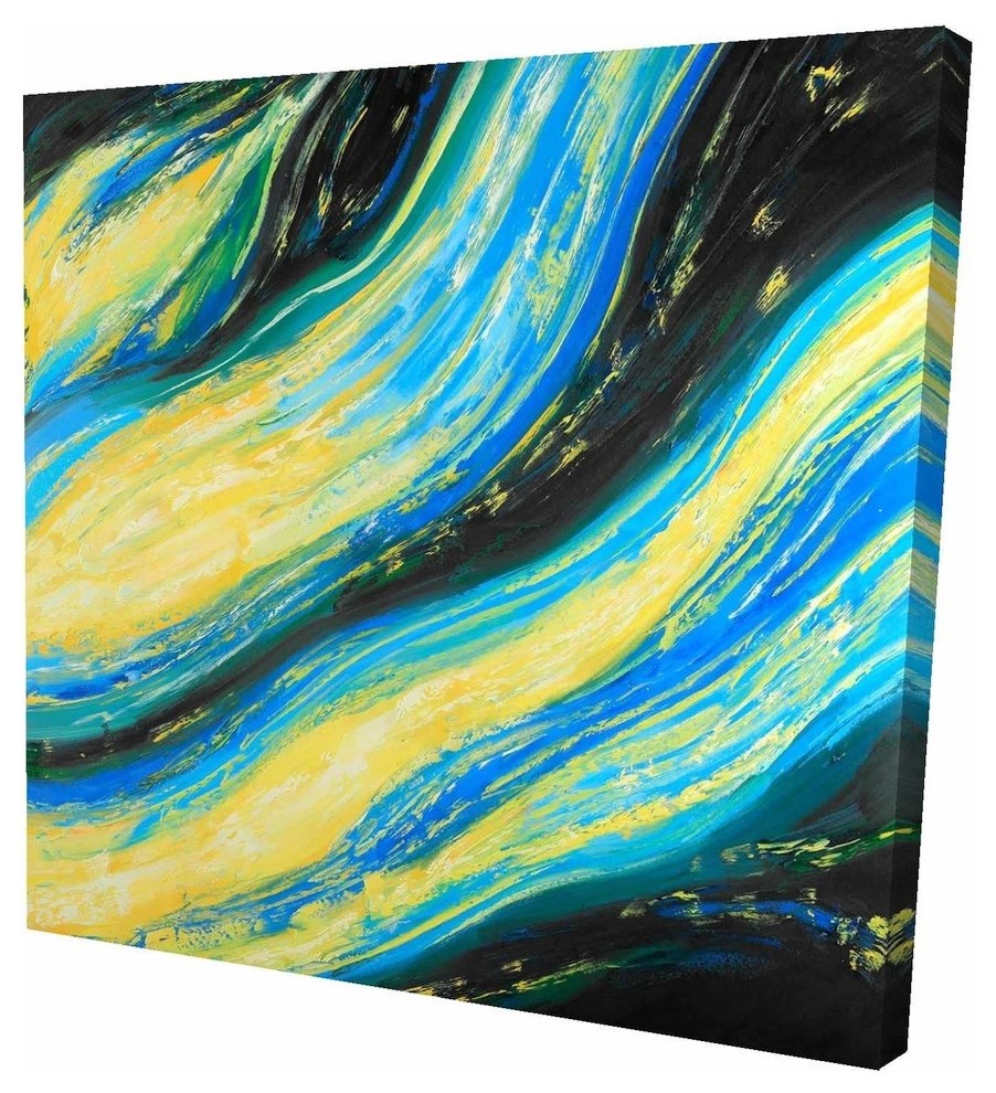 Liquid Magic Wave, Fine Art Gallery Wrapped Canvas, 24"x24"x1.5''