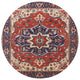 Ahgly Company Indoor Round Mid-Century Modern Area Rugs, 7' Round
