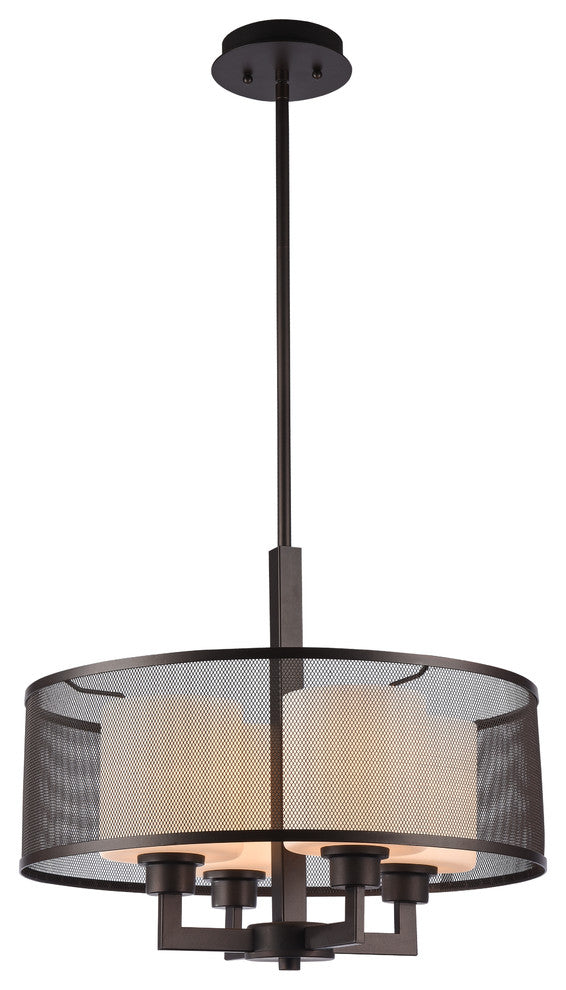 Audrey Transitional 4-Light Rubbed Bronze Ceiling Pendant