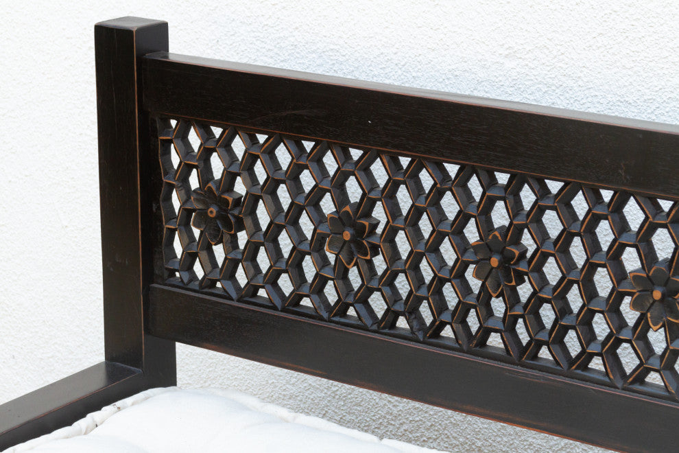 Elegant Floral Jali Lounge Club Chair