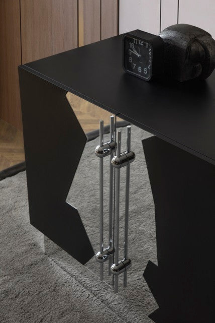 Callista Sideboard, Black and Silver