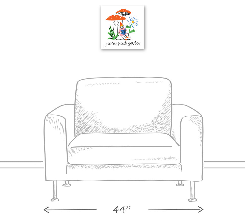 Garden Sweet Garden Gnome 5 12x12 Canvas Wall Art