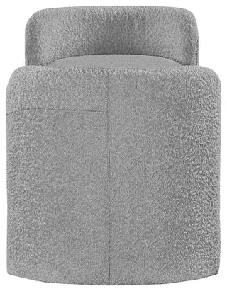 Peyton Boucle Fabric Upholstered Bench, Grey