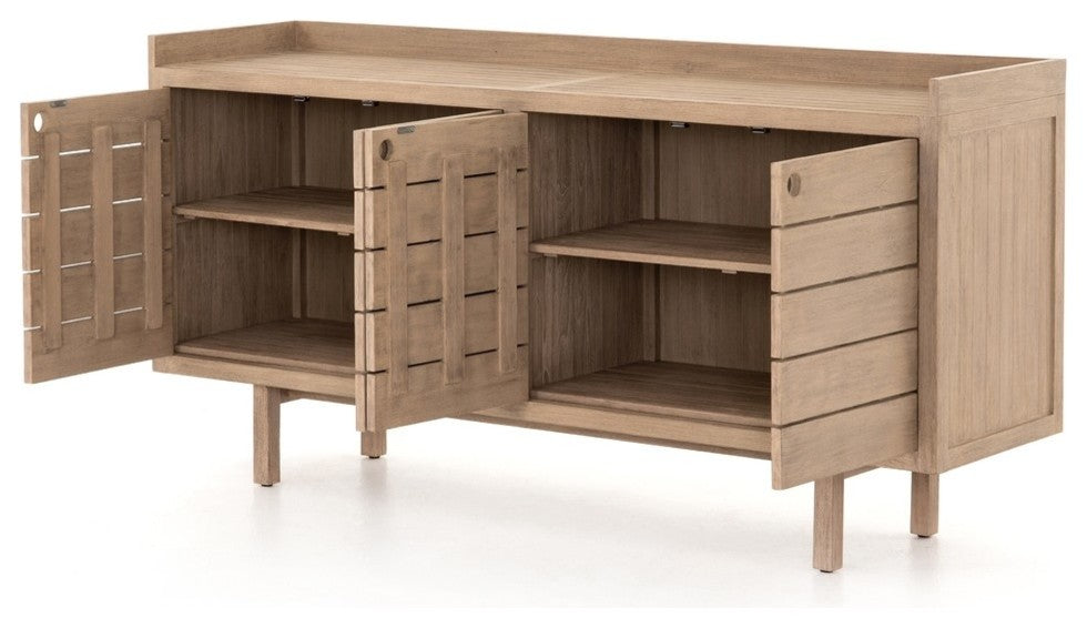 Lula Outdoor Sideboard-Washed Brown