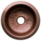 Copperhaus Large Round Drop-In/Undermount Prep Sink With A Hammered Texture