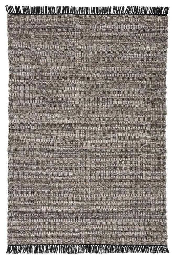 Jaipur Living Torre Indoor/Outdoor Solid Black/Rust Area Rug, 4'x6'