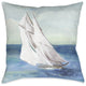 Laural Home Sail the Ocean Blue 18" X 18" Indoor Decorative Pillow